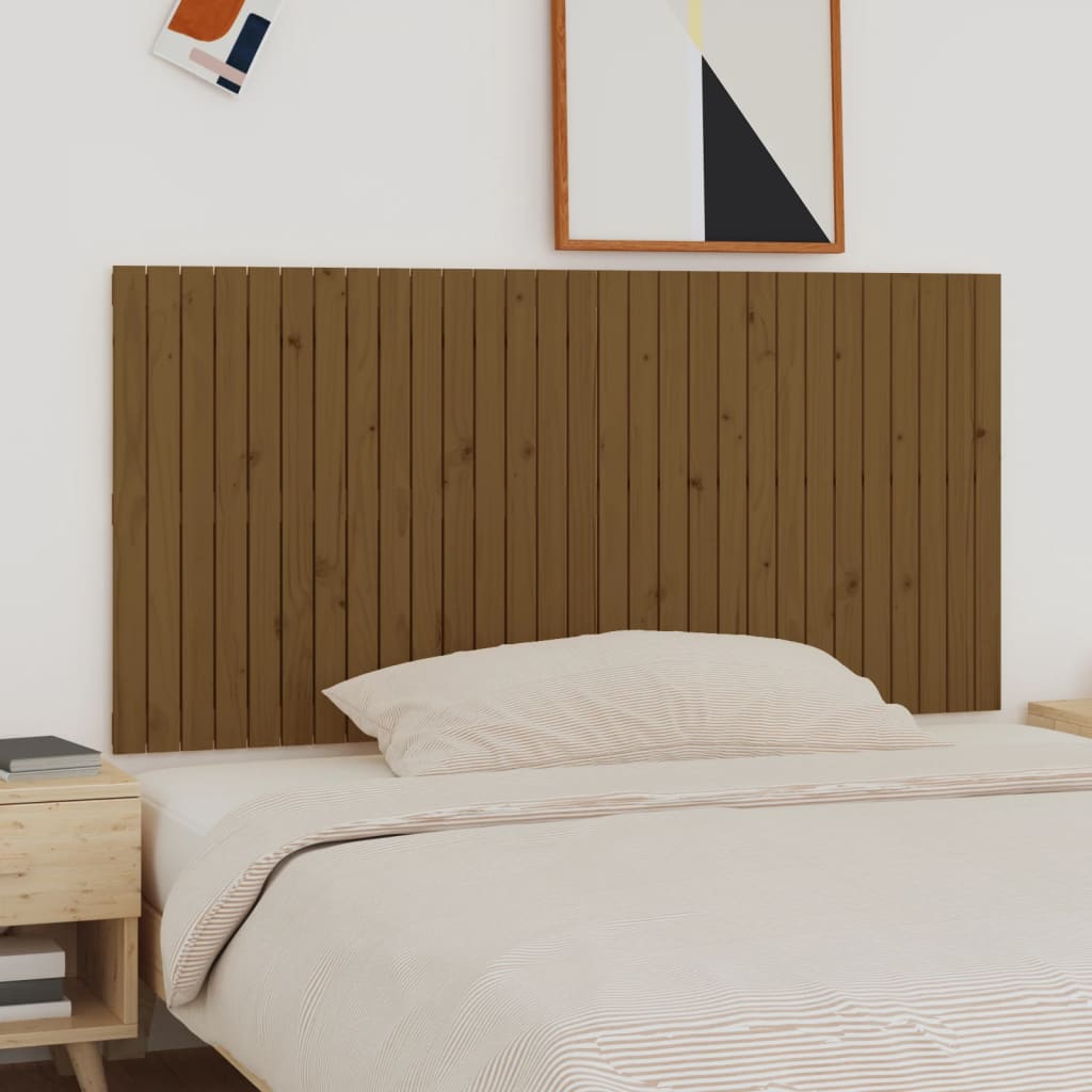 vidaXL Wall Headboard Honey Brown 185x3x90 cm Solid Wood Pine