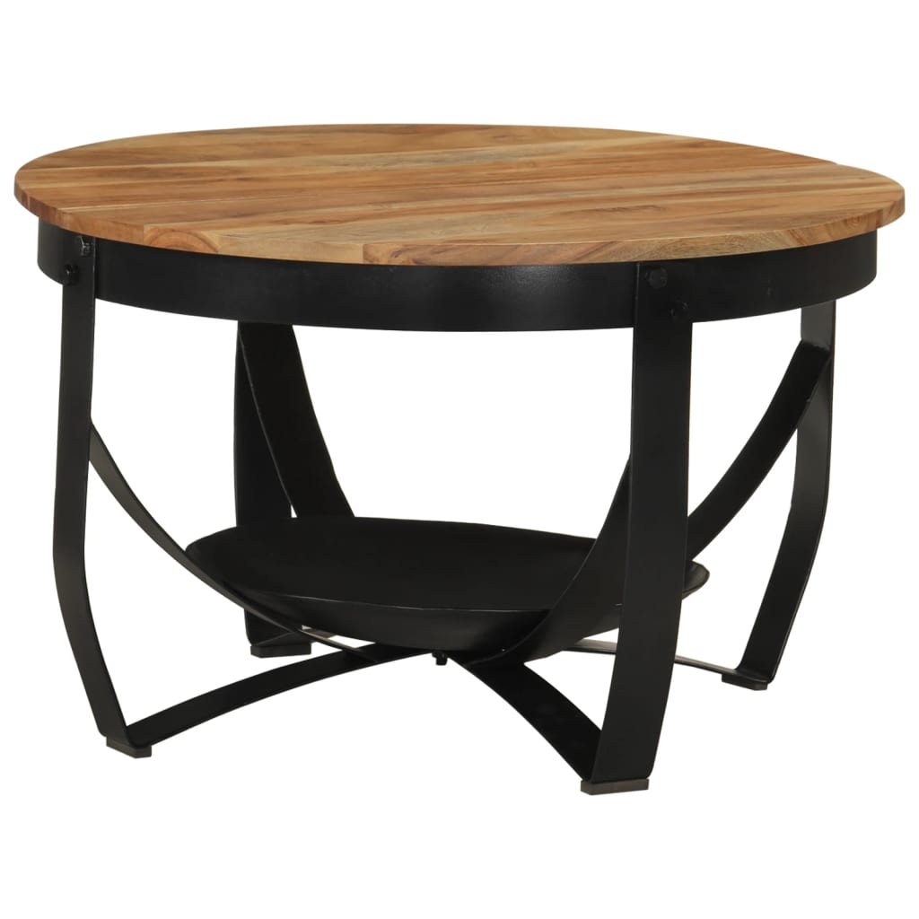 vidaXL Coffee Table Ì÷ 68x43 cm Solid Wood Acacia and Iron