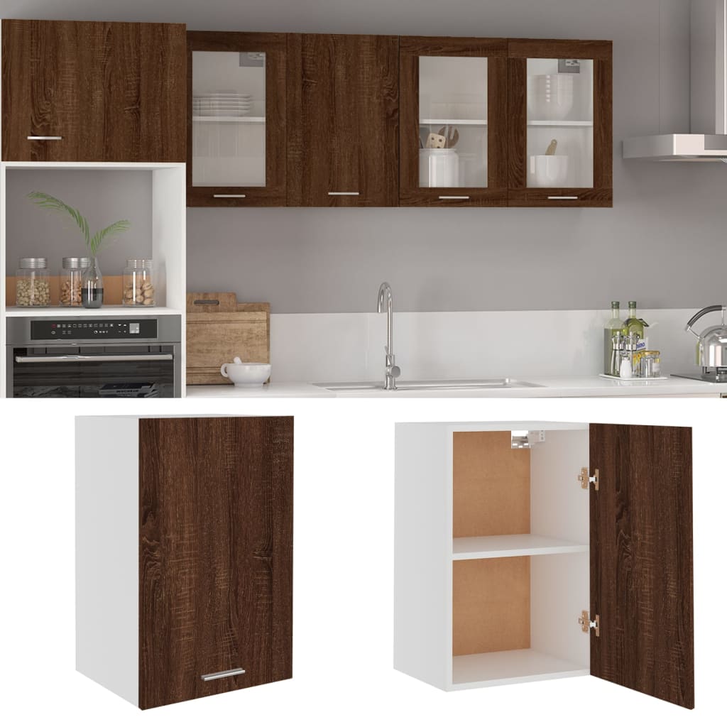 vidaXL Hanging Cabinet Brown Oak 39.5x31x60 cm Engineered Wood
