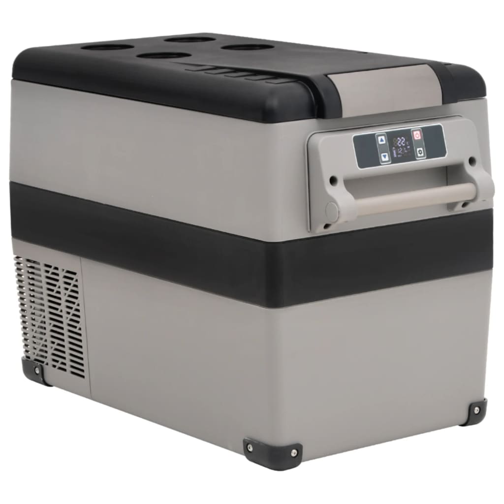 vidaXL Cool Box with Handle Black and Grey 45 L PP & PE