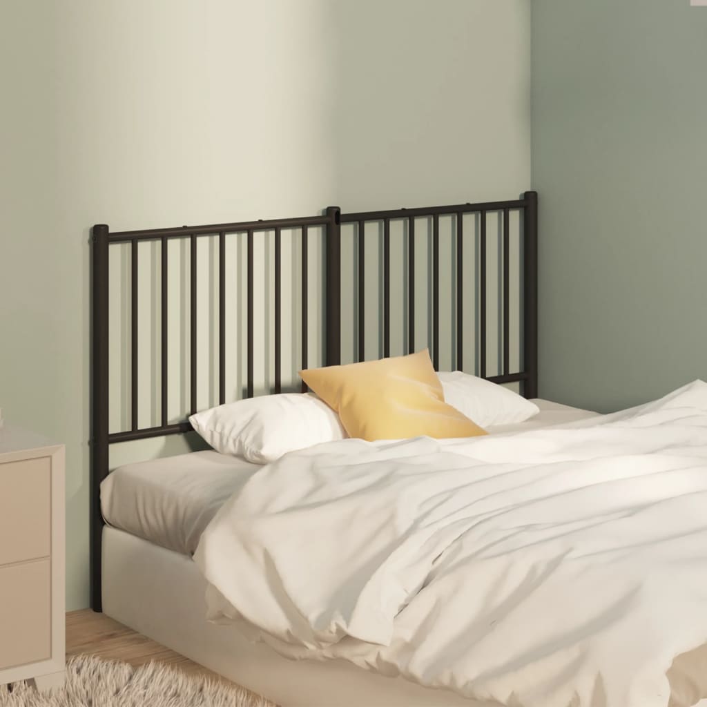 vidaXL Metal Headboard Black 120 cm
