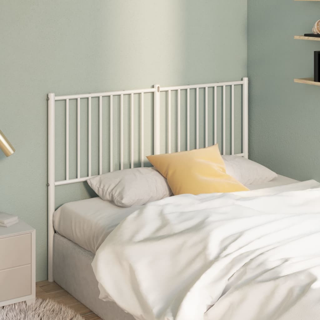 vidaXL Metal Headboard White 135 cm