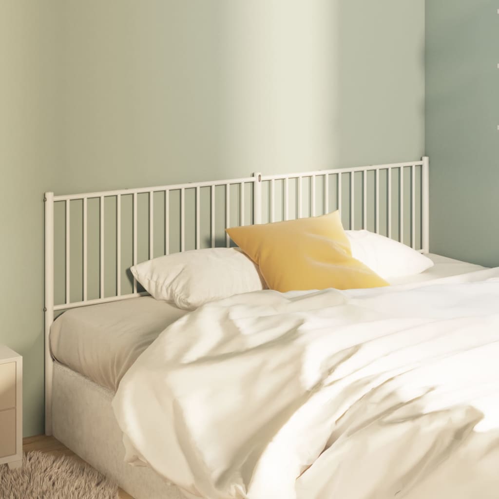 vidaXL Metal Headboard White 193 cm