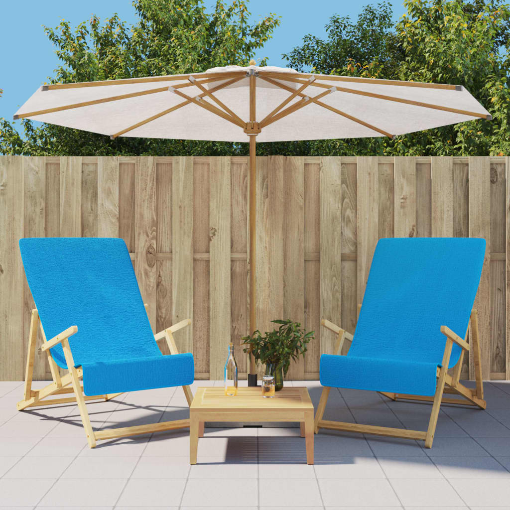 vidaXL Beach Towels 2 pcs Turquoise 60x135 cm Fabric 400 GSM