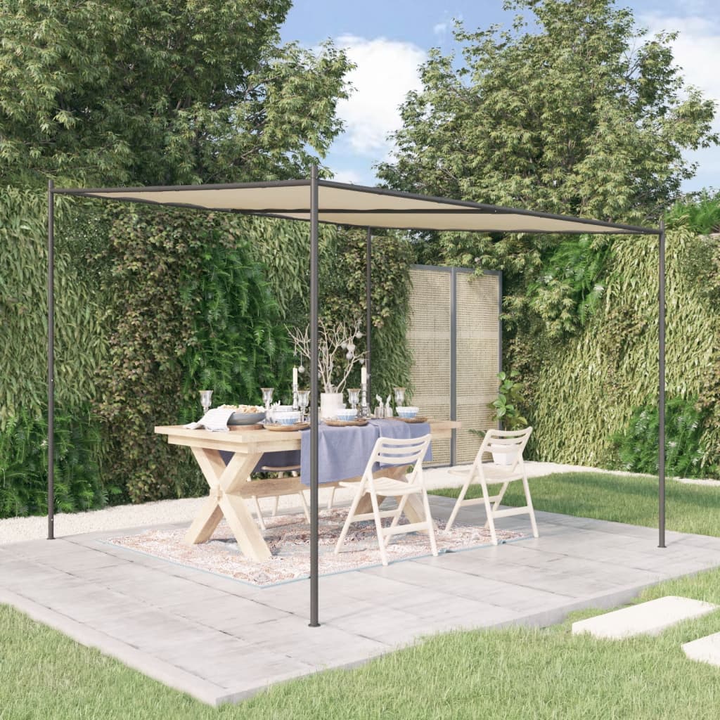 vidaXL Gazebo Beige 3x3 m 180 g/må_ Fabric and Steel