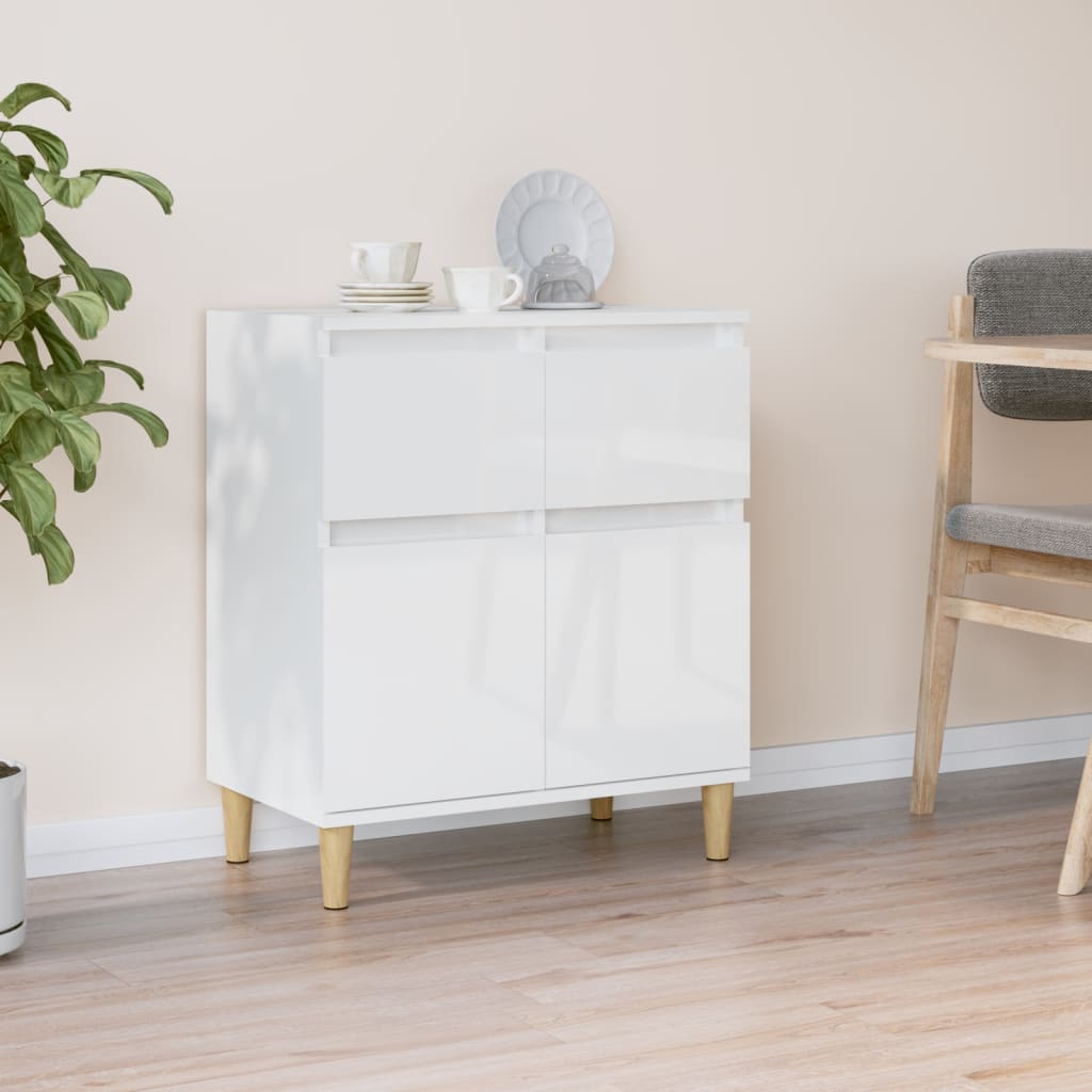 vidaXL Sideboard High Gloss White 60x35x70 cm Engineered Wood