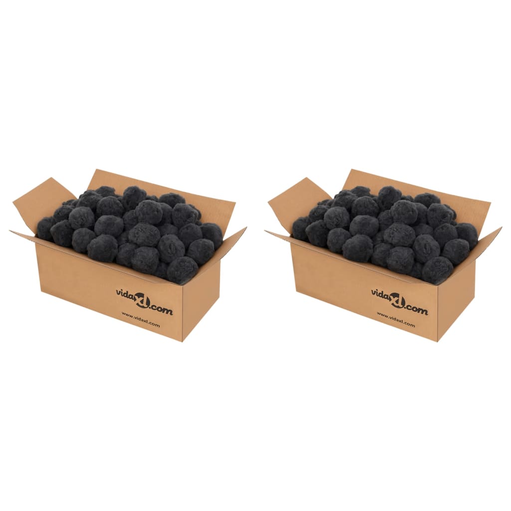 vidaXL Odor Removal Pool Filter Balls Black 1400 g Polyethylene