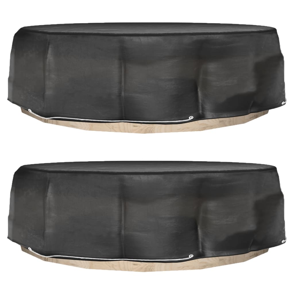 vidaXL Island Lounge Covers 2 pcs 8 Eyelets Ì÷188x50 cm Round
