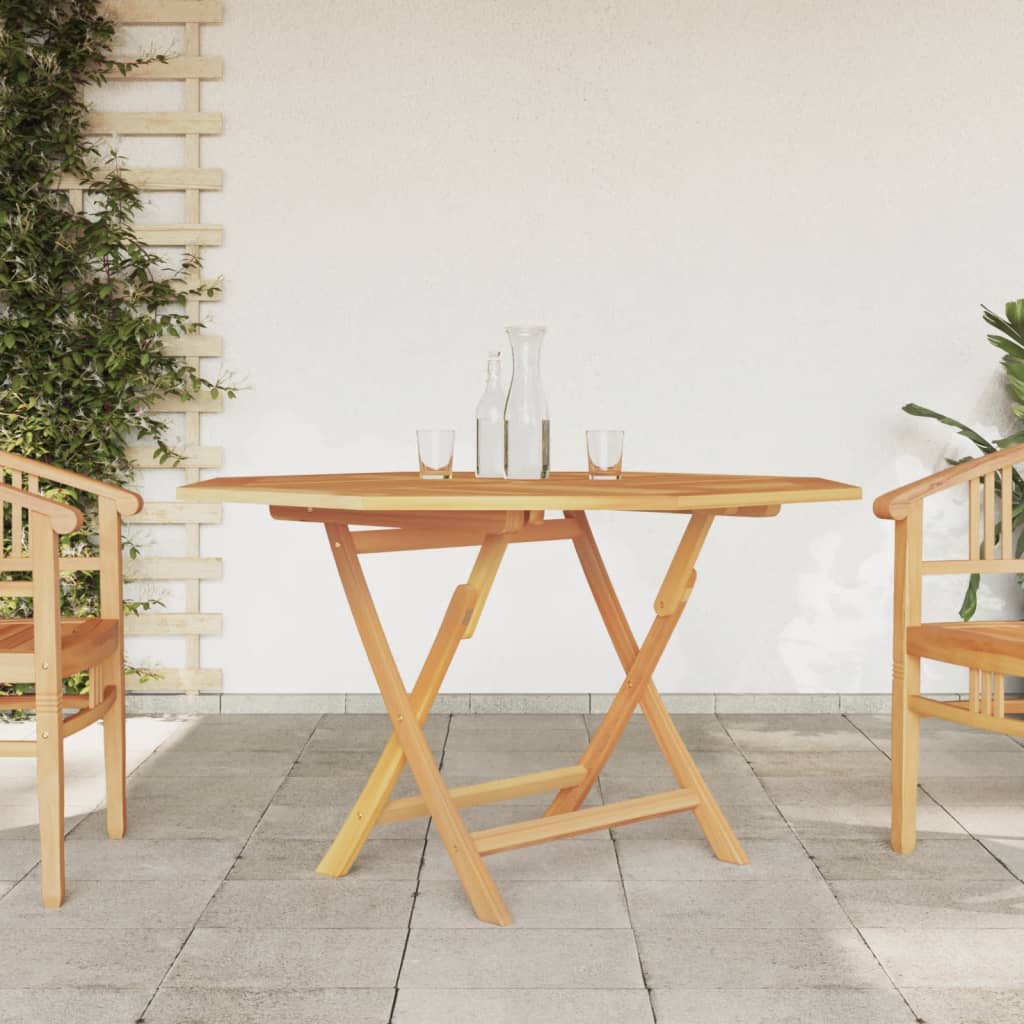 vidaXL Folding Garden Table 120x120x75 cm Solid Wood Teak