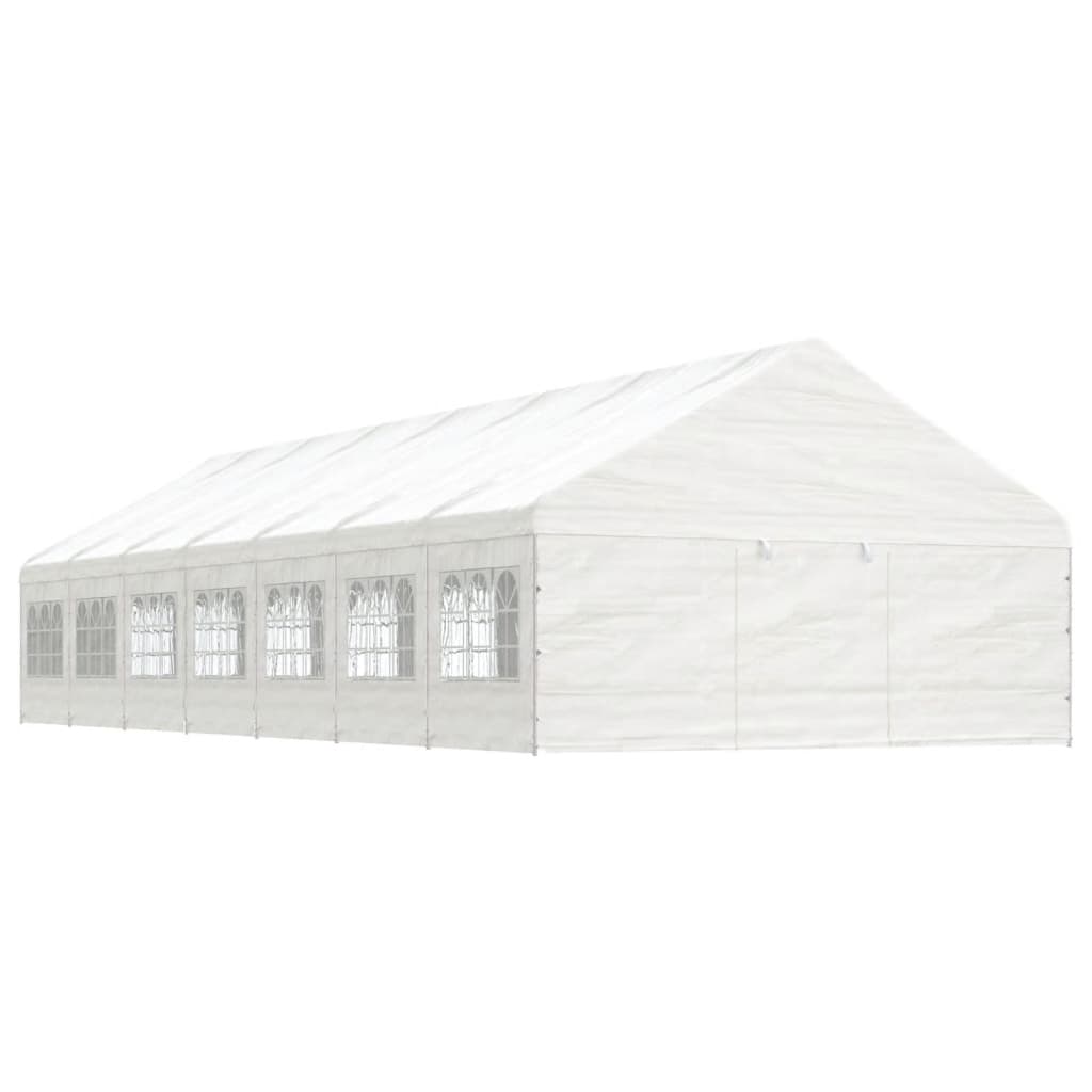 vidaXL Gazebo with Roof White 15.61x5.88x3.75 m Polyethylene