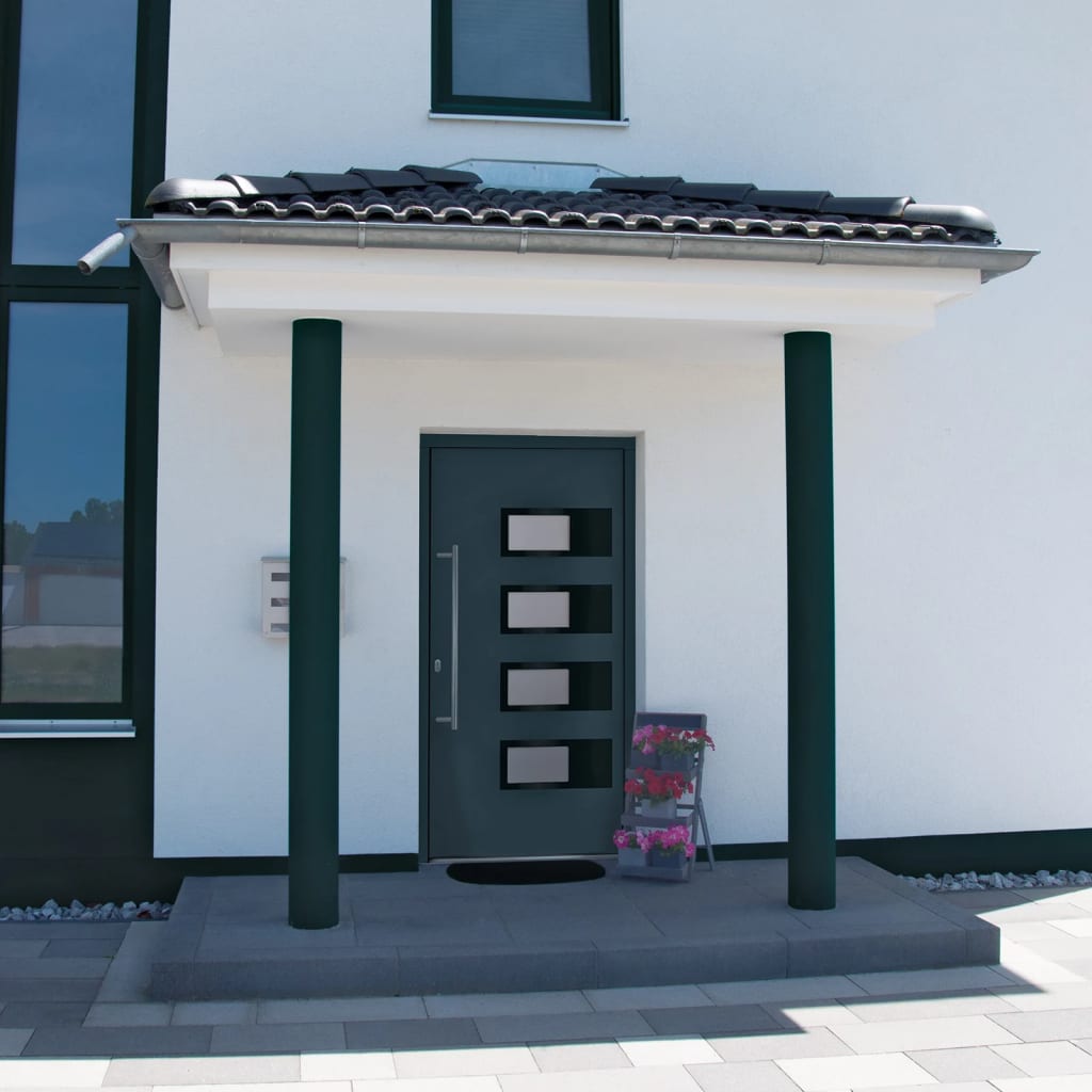 vidaXL Front Door Anthracite 100x210 cm Aluminium and PVC