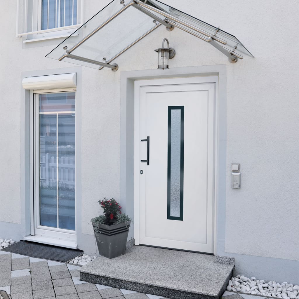 vidaXL Front Door White 98x208 cm PVC