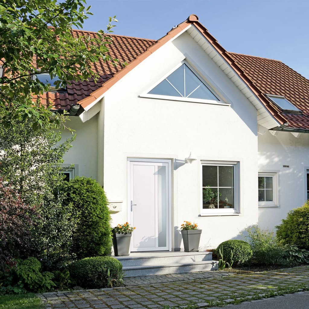 vidaXL Front Door White 98x208 cm PVC