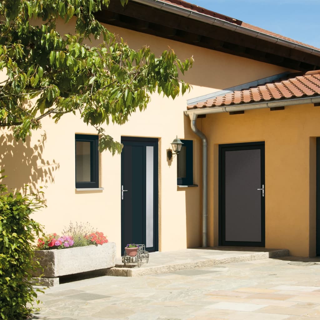 vidaXL Front Door Anthracite 98x200 cm PVC