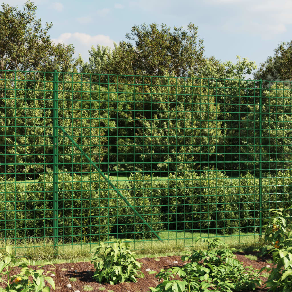 vidaXL Wire Mesh Fence Green 2.2x10 m Galvanised Steel