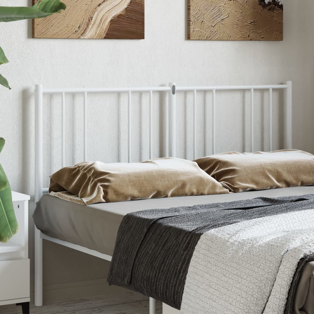 vidaXL Metal Headboard White 140 cm