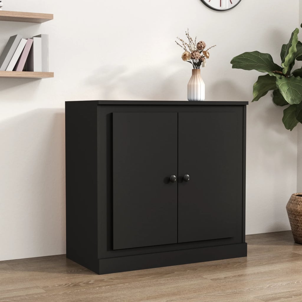 vidaXL Sideboard Black 70x35.5x67.5 cm Engineered Wood