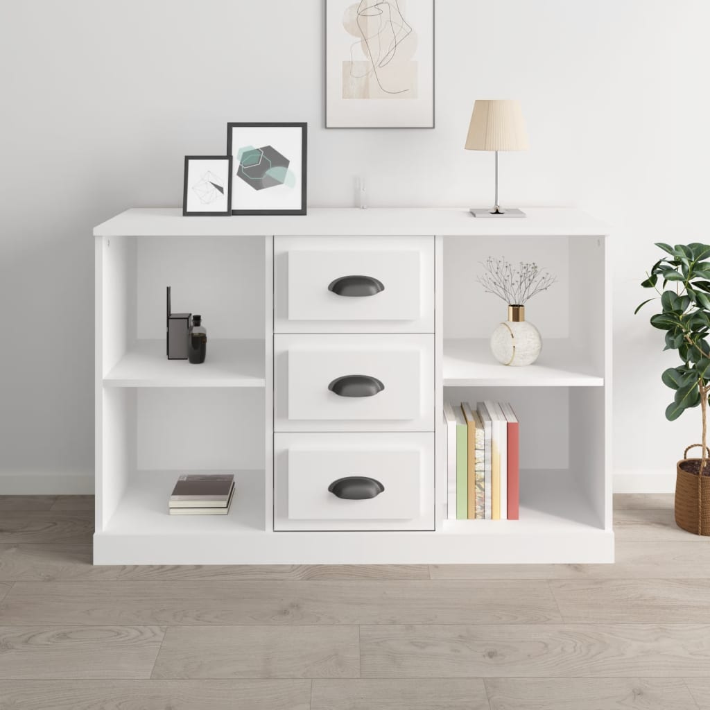 vidaXL Sideboard White 104.5x35.5x67.5 cm Engineered Wood