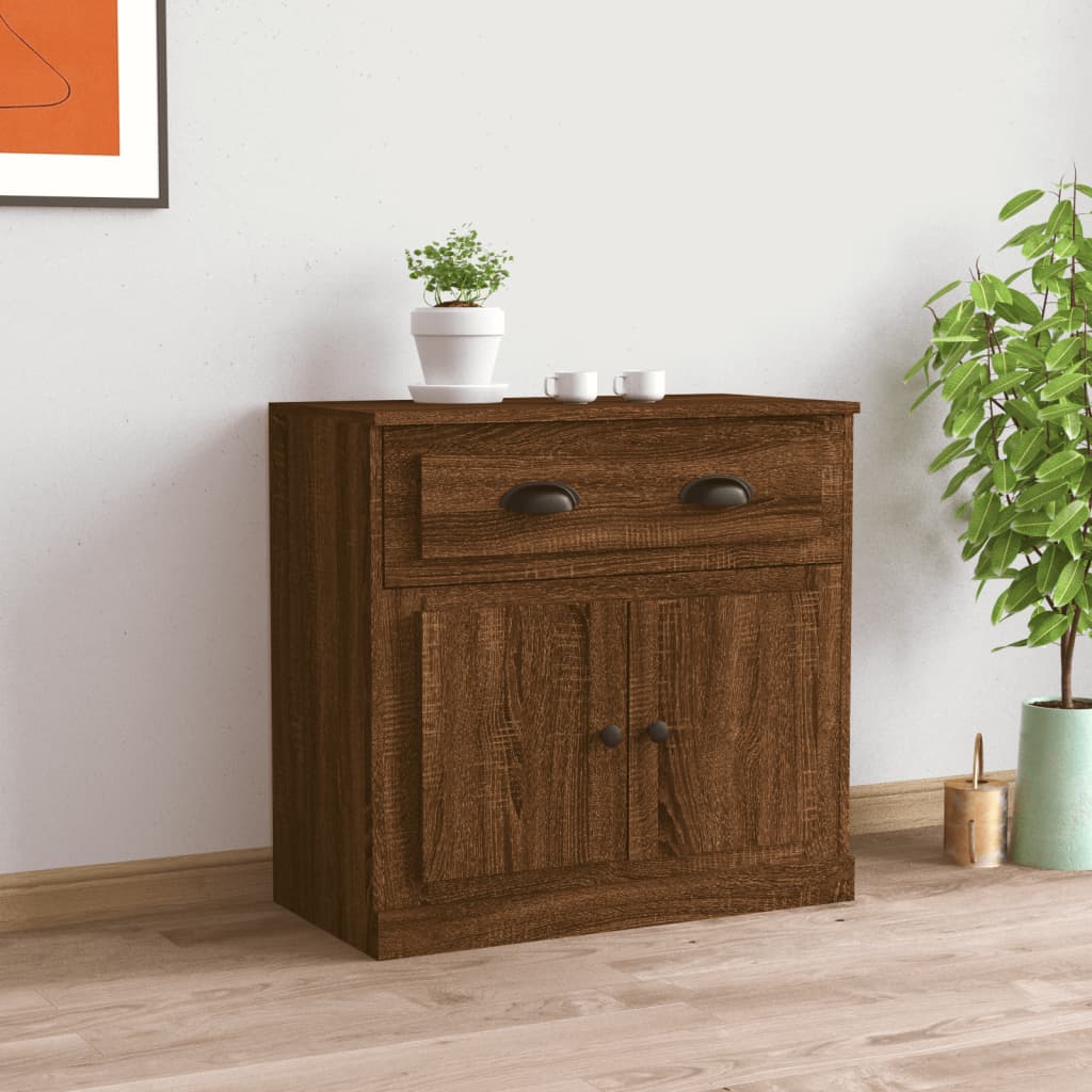 vidaXL Sideboard Brown Oak 70x35.5x67.5 cm Engineered Wood