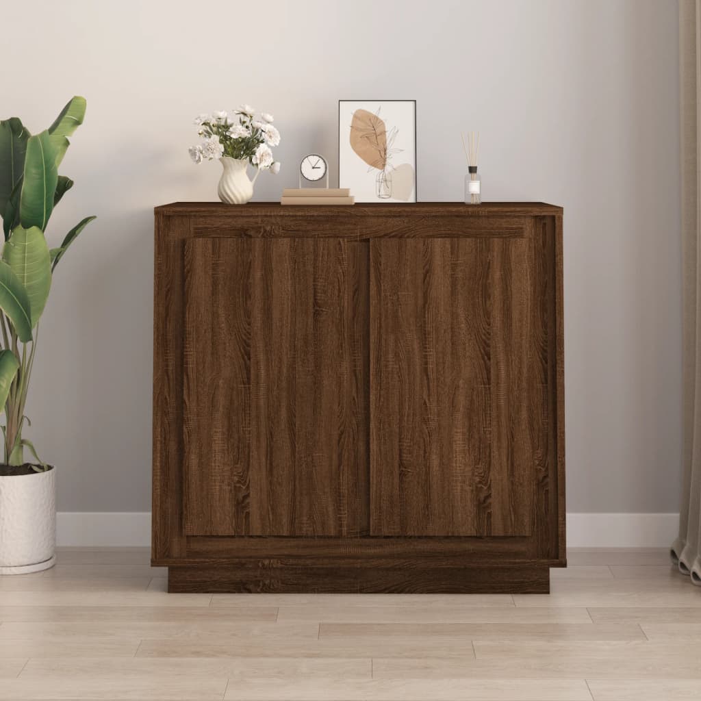 vidaXL Sideboard Brown Oak 80x34x75 cm Engineered Wood