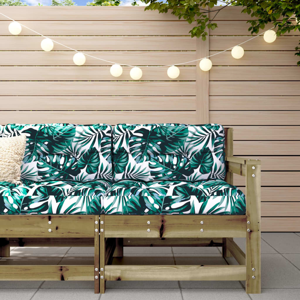 vidaXL Garden Chair with Cushions Impregnated Wood Pine