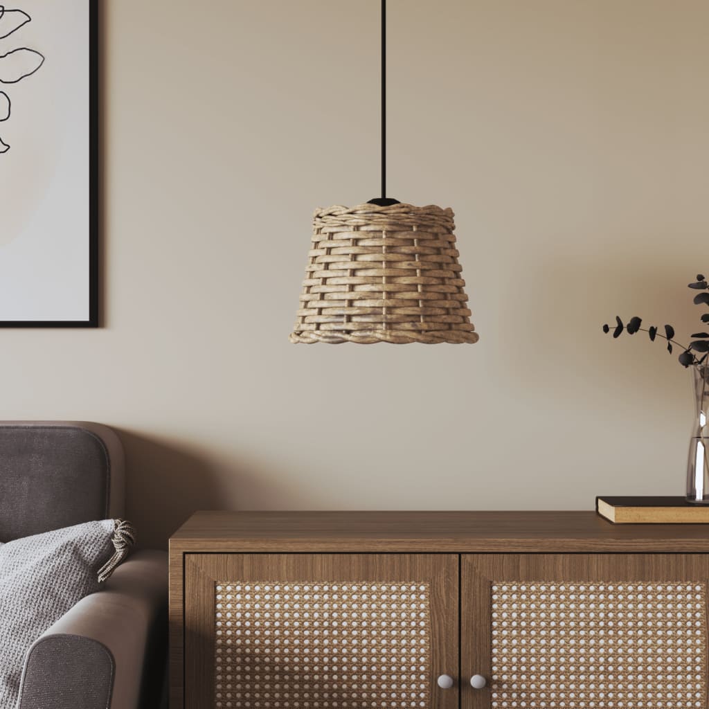 vidaXL Ceiling Lamp Shade Brown Ì÷20x15 cm Wicker