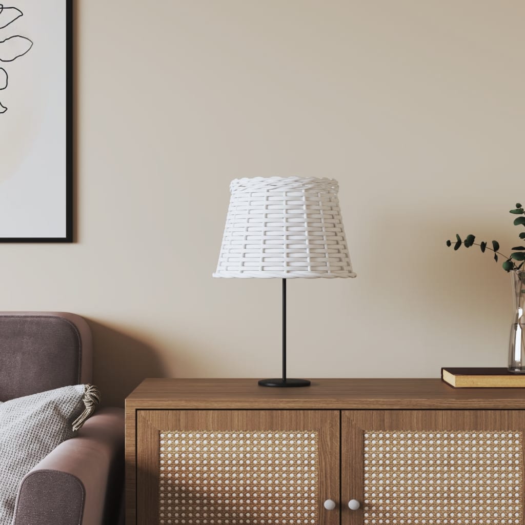 vidaXL Lamp Shade White Ì÷25x17 cm Wicker