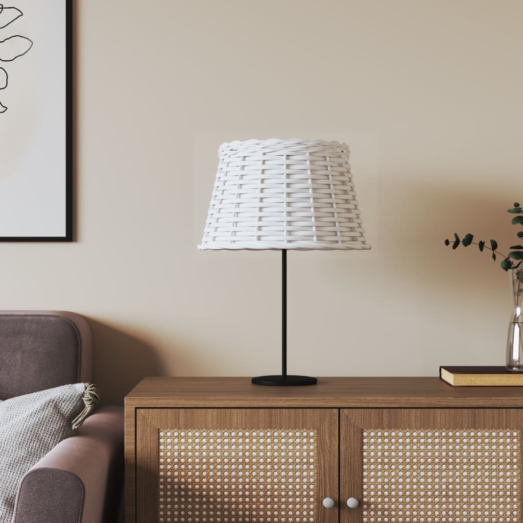 vidaXL Lamp Shade White Ì÷38x23 cm Wicker