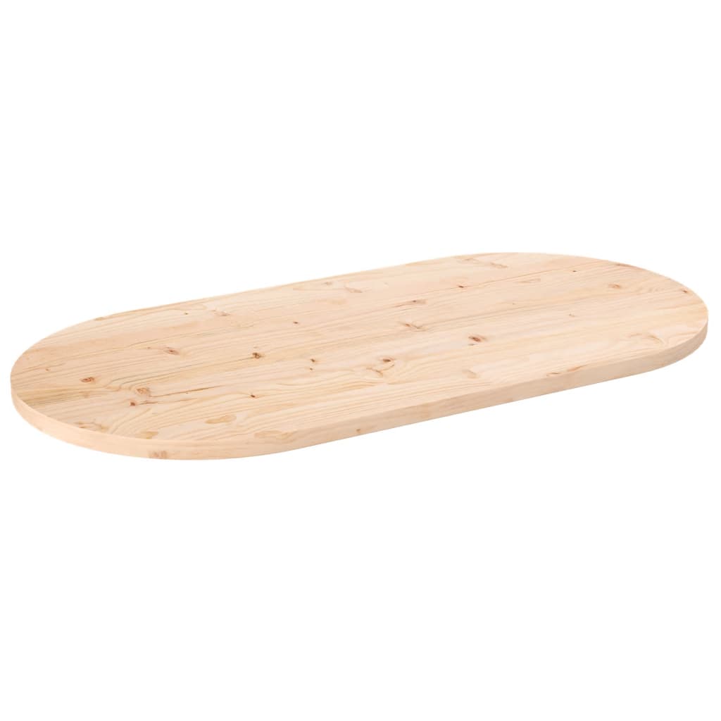 vidaXL Table Top 100x50x2.5 cm Solid Wood Pine Oval