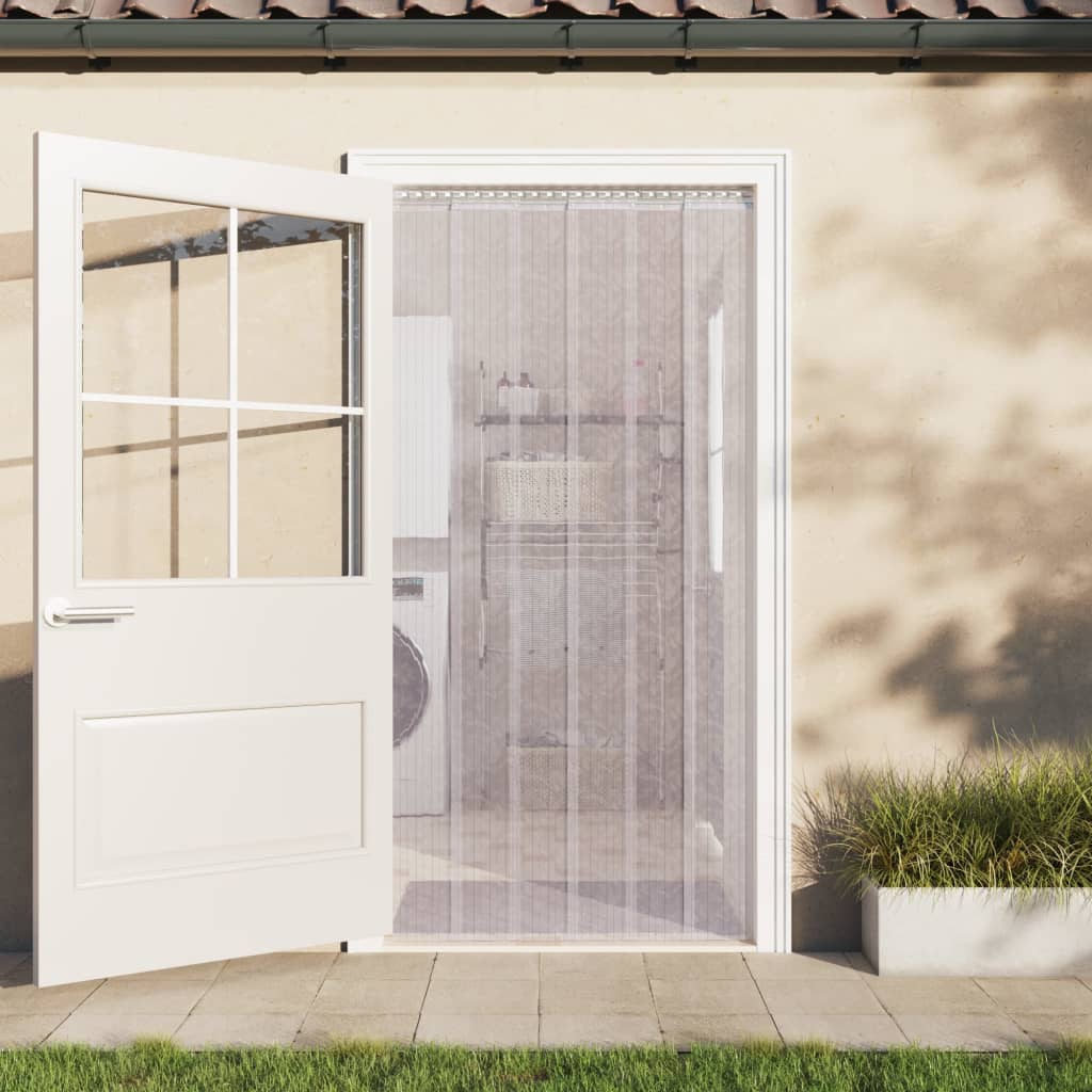 vidaXL Door Curtain Transparent 200 mmx1.6 mm 50 m PVC