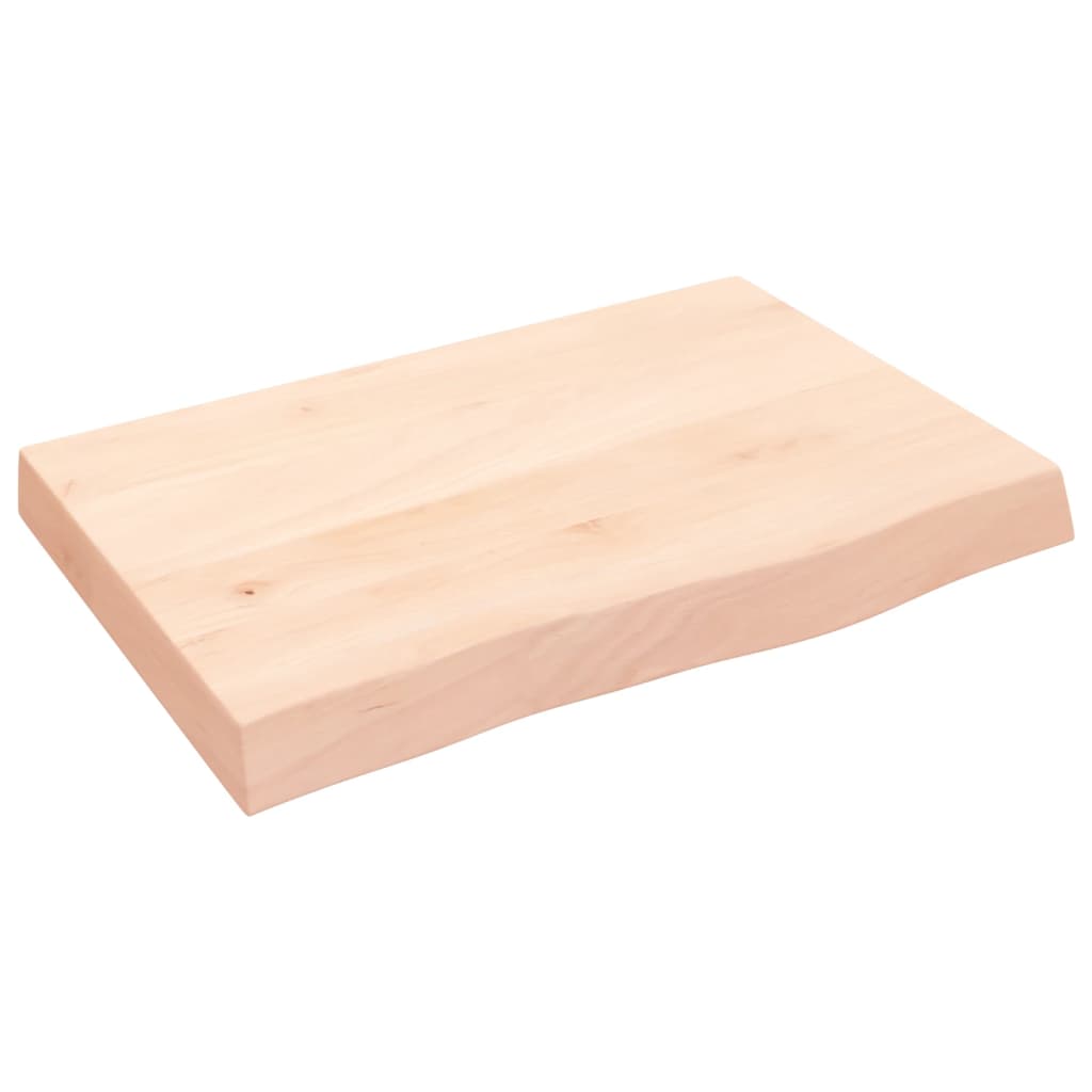 vidaXL Wall Shelf 60x40x(2-6) cm Untreated Solid Wood Oak