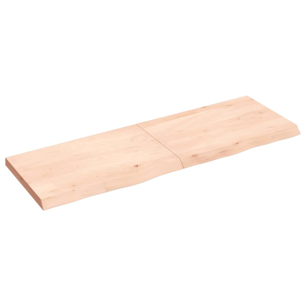 vidaXL Wall Shelf 120x40x(2-4) cm Untreated Solid Wood Oak