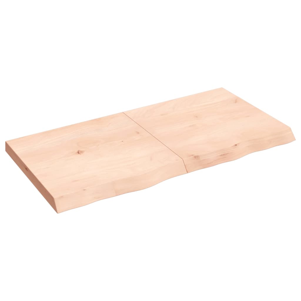 vidaXL Wall Shelf 120x60x(2-6) cm Untreated Solid Wood Oak