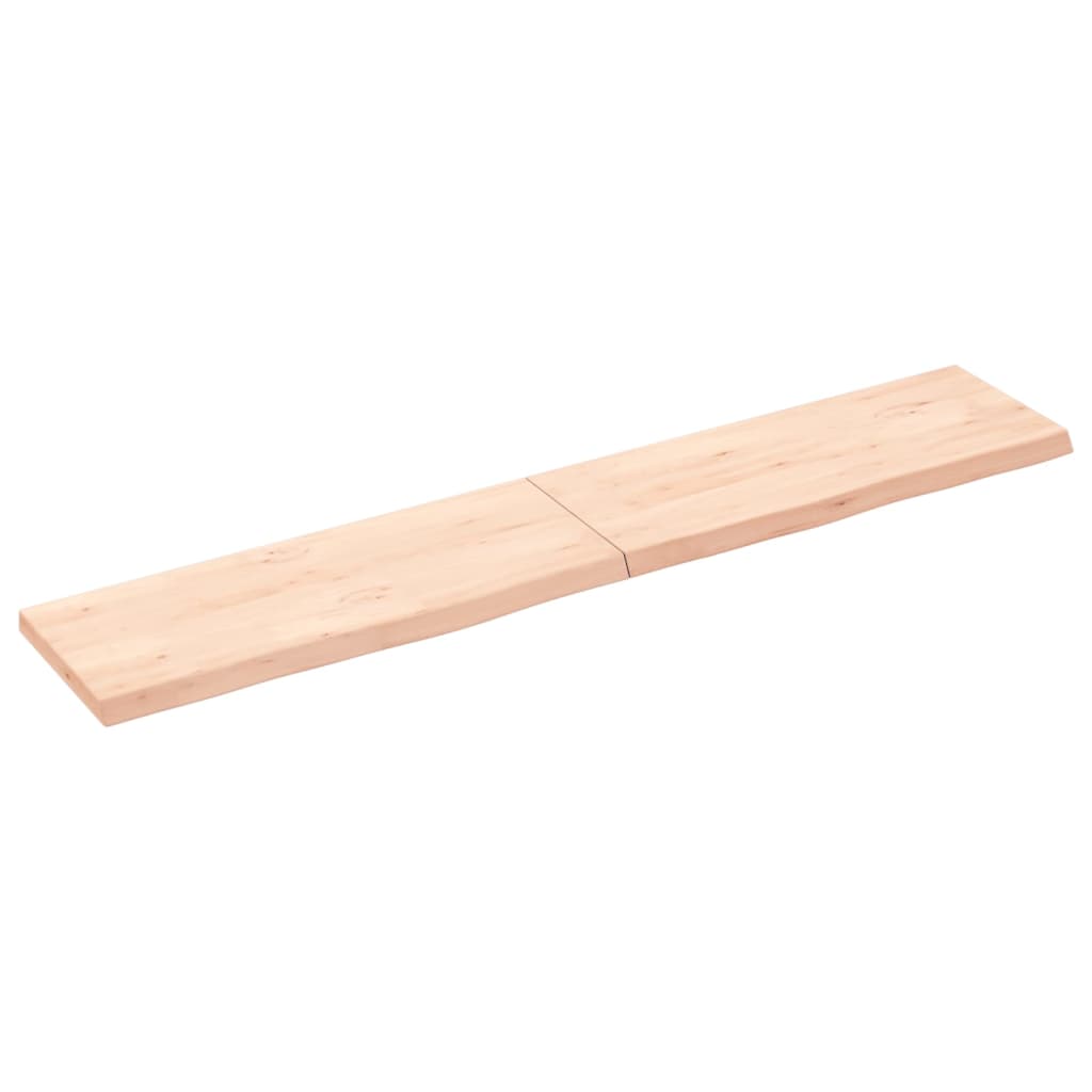 vidaXL Wall Shelf 160x30x(2-4) cm Untreated Solid Wood Oak