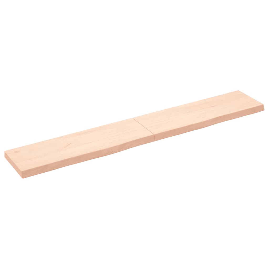 vidaXL Wall Shelf 180x30x(2-6) cm Untreated Solid Wood Oak