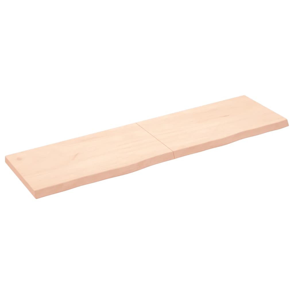vidaXL Wall Shelf 180x50x(2-6) cm Untreated Solid Wood Oak