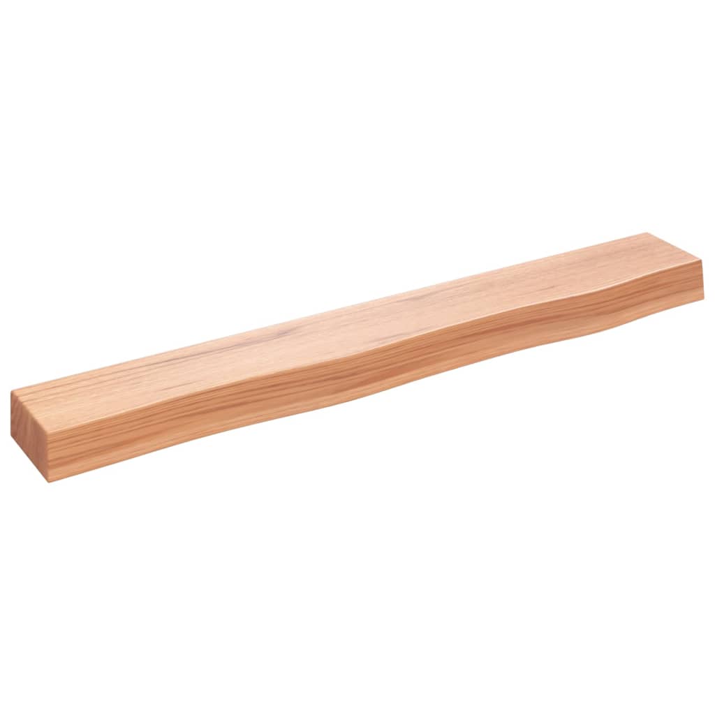 vidaXL Wall Shelf Light Brown 80x10x6 cm Treated Solid Wood Oak
