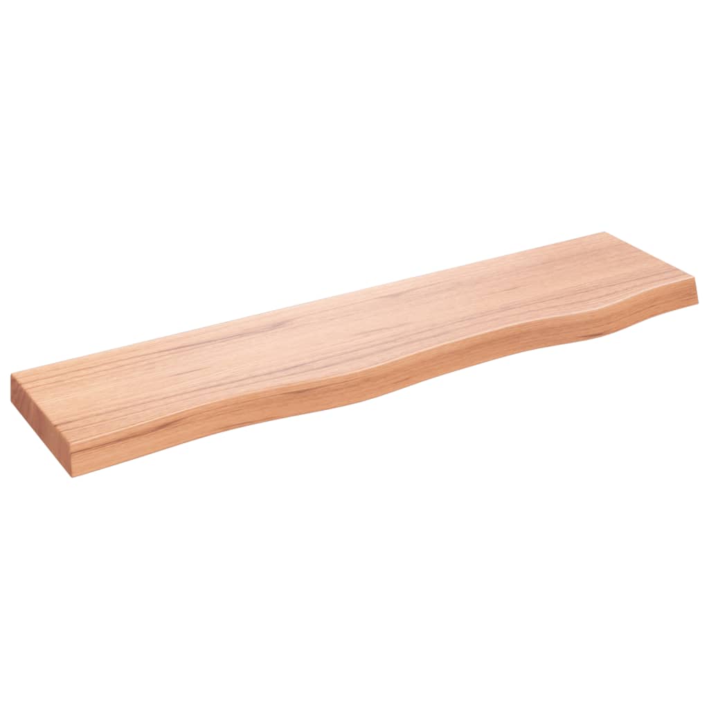 vidaXL Wall Shelf Light Brown 80x20x4 cm Treated Solid Wood Oak