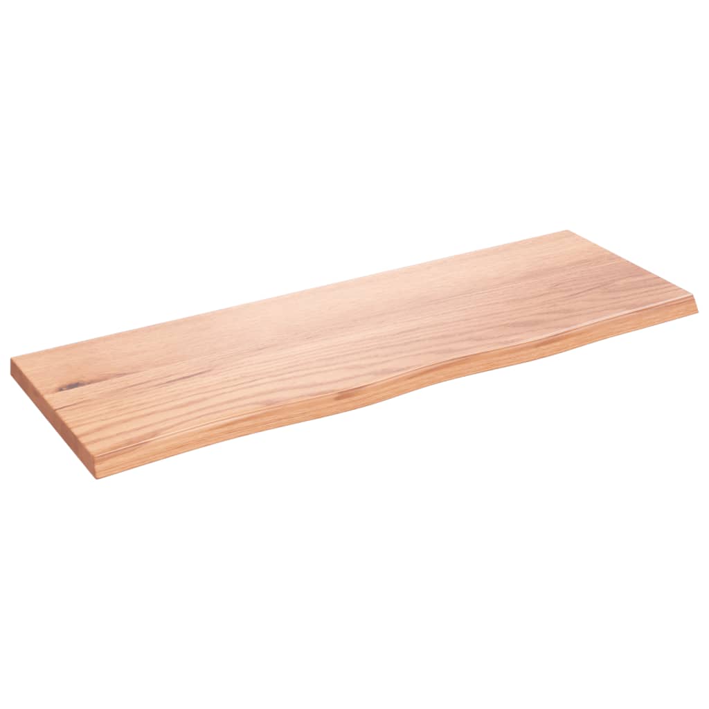 vidaXL Wall Shelf Light Brown 80x30x2 cm Treated Solid Wood Oak
