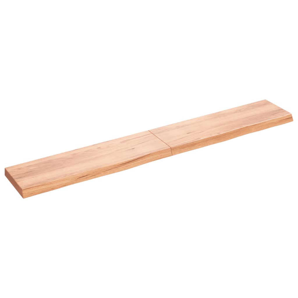 vidaXL Wall Shelf Light Brown 200x30x(2-6) cm Treated Solid Wood Oak