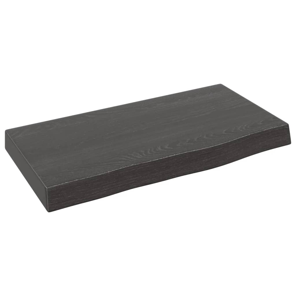 vidaXL Wall Shelf Dark Grey 40x20x4 cm Treated Solid Wood Oak