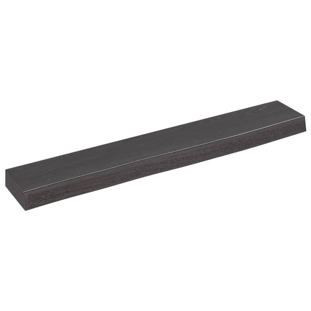 vidaXL Wall Shelf Dark Grey 60x10x4 cm Treated Solid Wood Oak