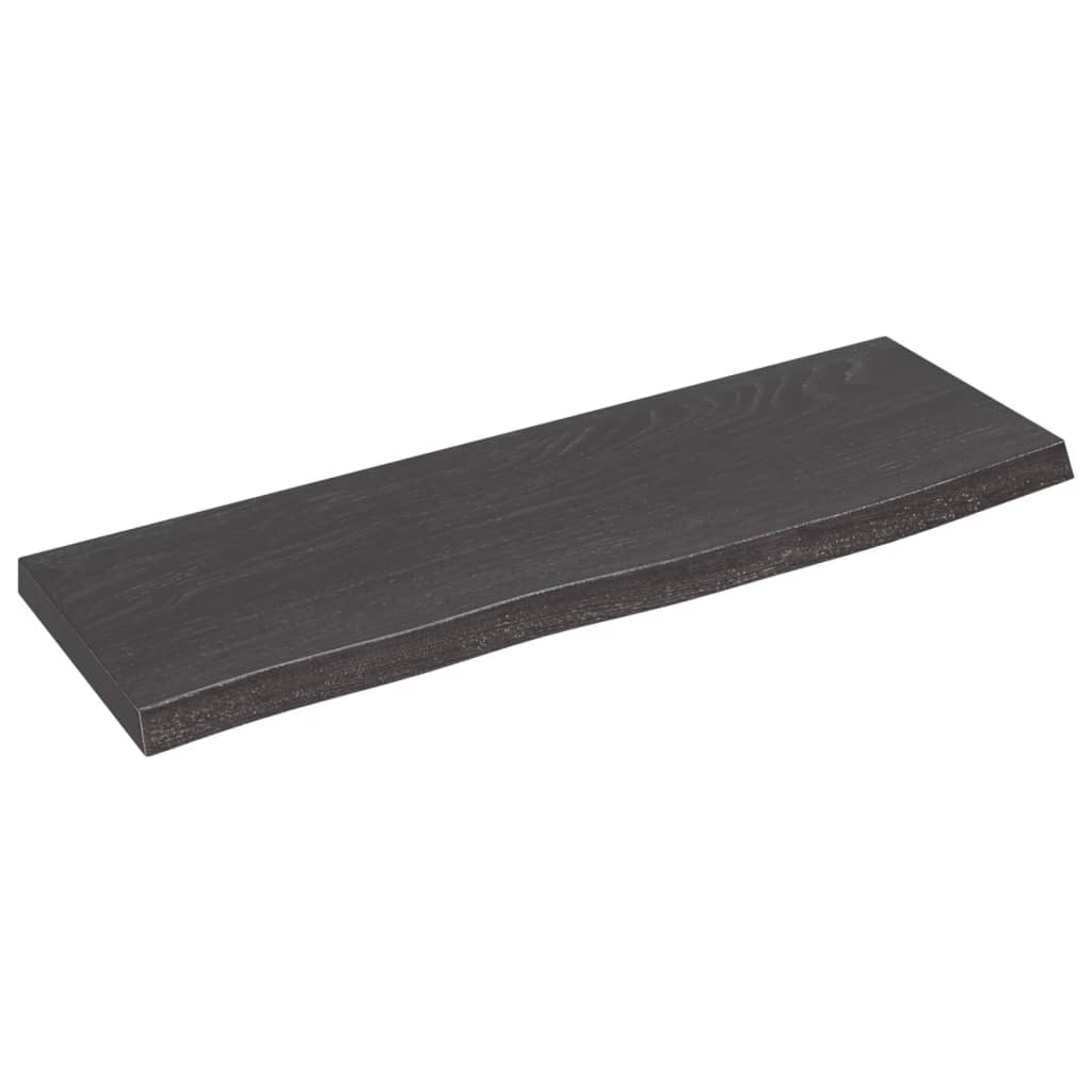 vidaXL Wall Shelf Dark Grey 60x20x2 cm Treated Solid Wood Oak