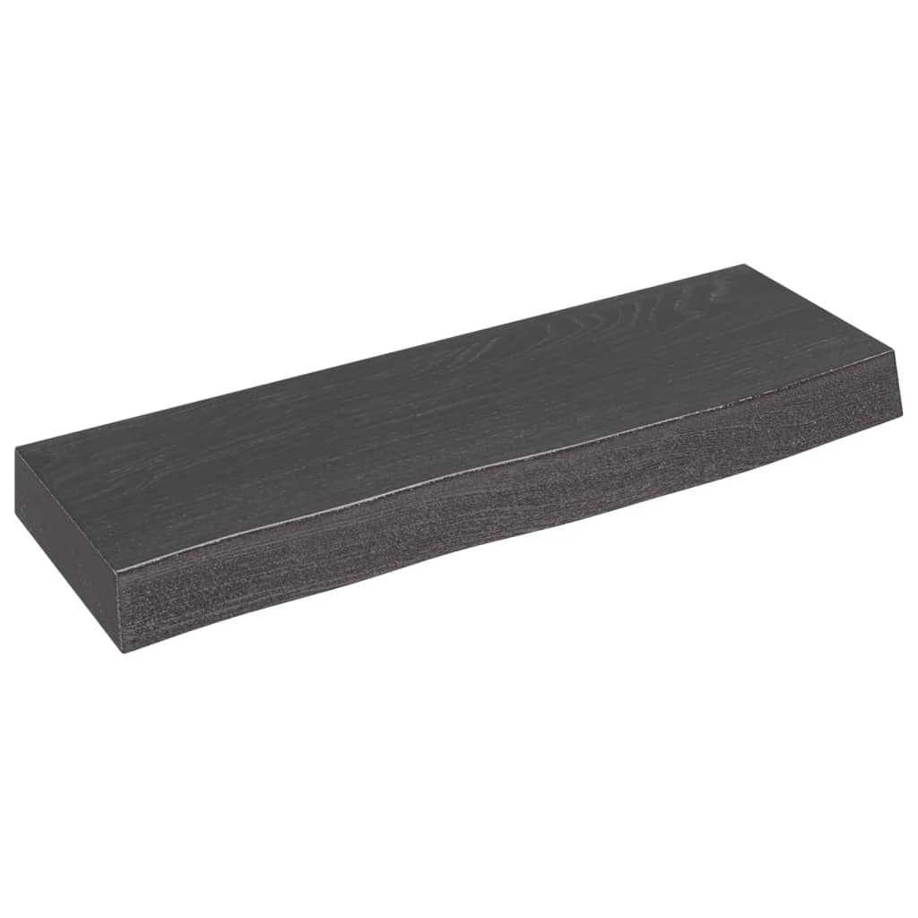 vidaXL Wall Shelf Dark Grey 60x20x6 cm Treated Solid Wood Oak