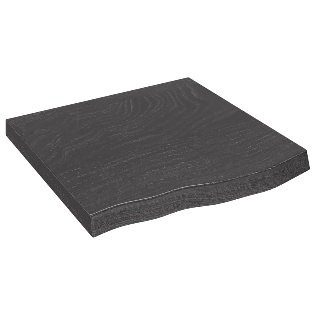 vidaXL Wall Shelf Dark Grey 60x60x(2-6) cm Treated Solid Wood Oak