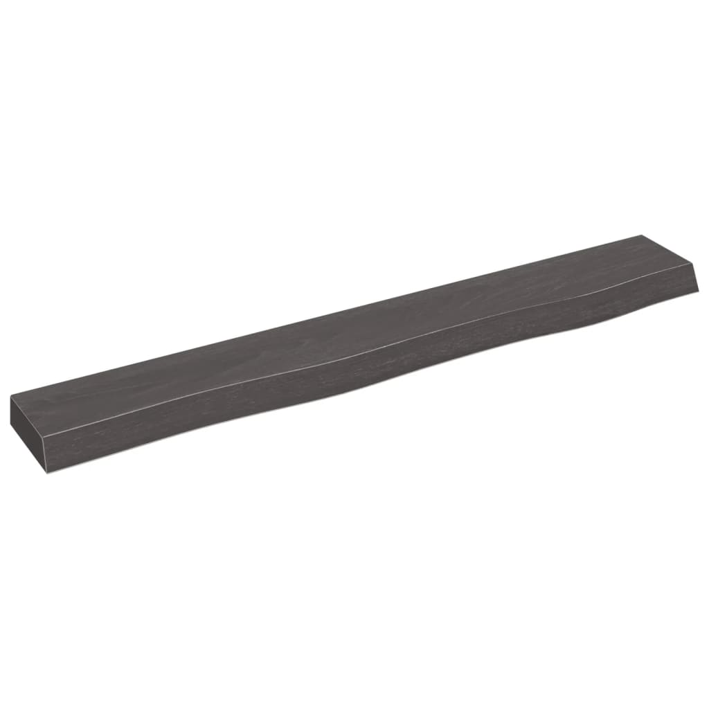 vidaXL Wall Shelf Dark Grey 80x10x4 cm Treated Solid Wood Oak