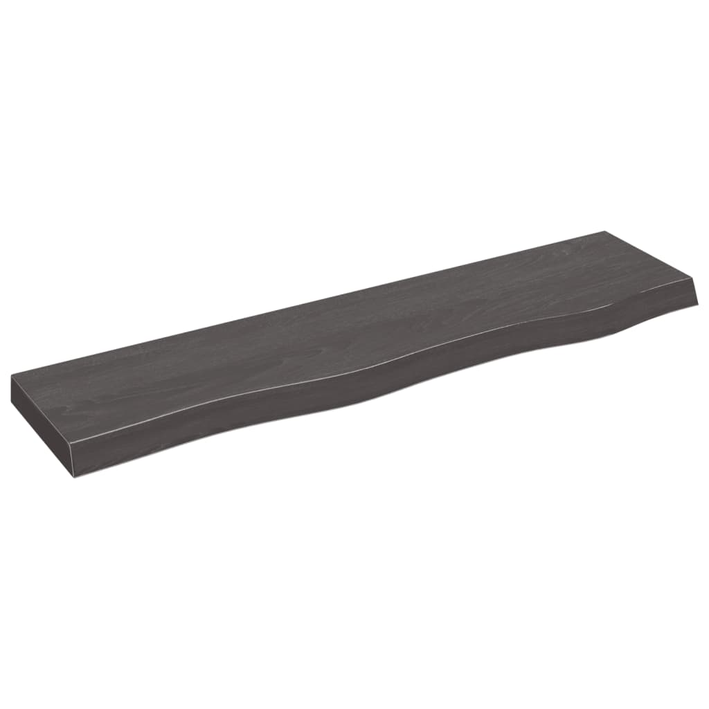 vidaXL Wall Shelf Dark Grey 80x20x4 cm Treated Solid Wood Oak