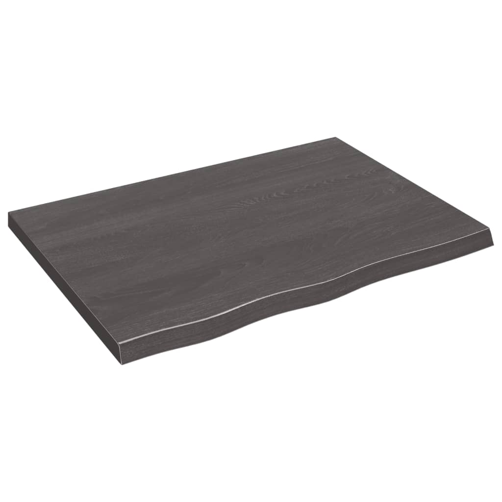 vidaXL Wall Shelf Dark Grey 80x60x(2-4) cm Treated Solid Wood Oak