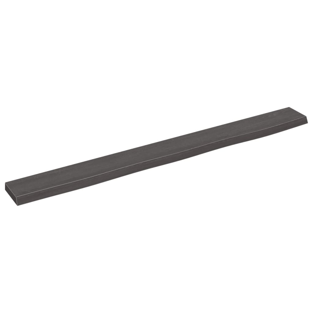 vidaXL Wall Shelf Dark Grey 100x10x2 cm Treated Solid Wood Oak