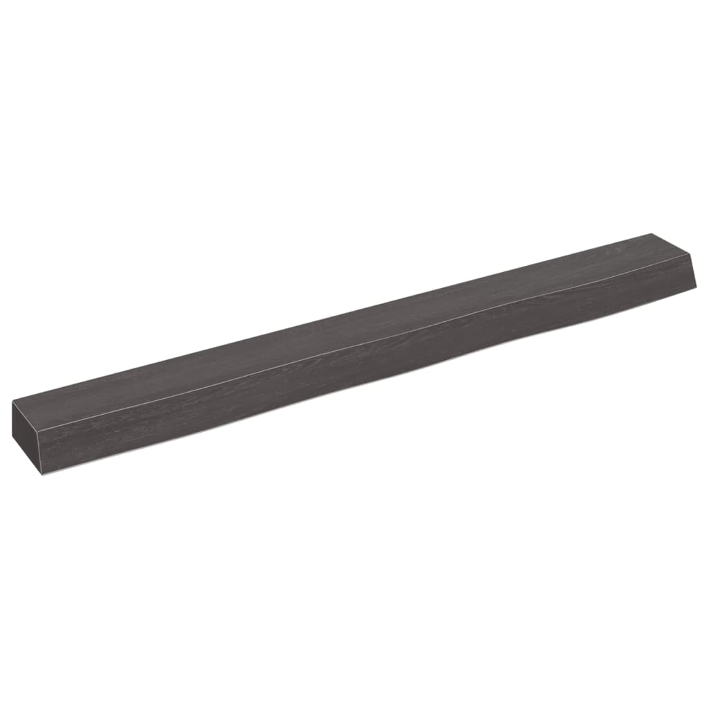vidaXL Wall Shelf Dark Grey 100x10x6 cm Treated Solid Wood Oak